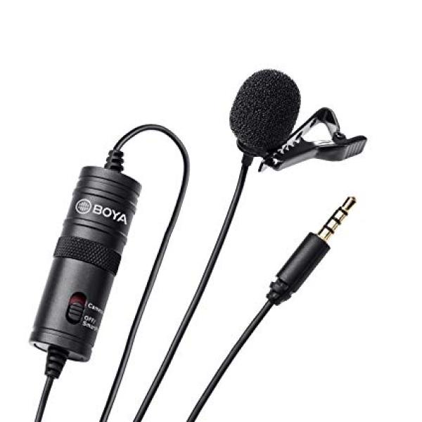 BOYA BY-M1 Omni Directional Lavalier Microphone لاقط جيب من بويا مناسب للمكسر والسماعة وايضاً للجوال والكاميرا والكمبيوتر جودة عالية مناسب لتسجيل الصوت والبث المباشر